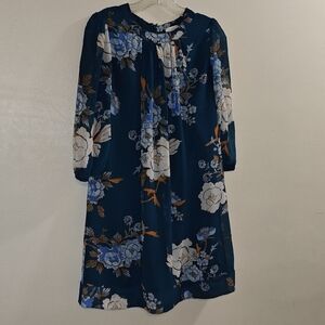 New York & Company Green Floral Blouse